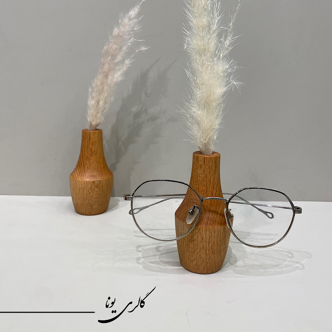 استند چوبی عینک/استند گلدانی عینک‌