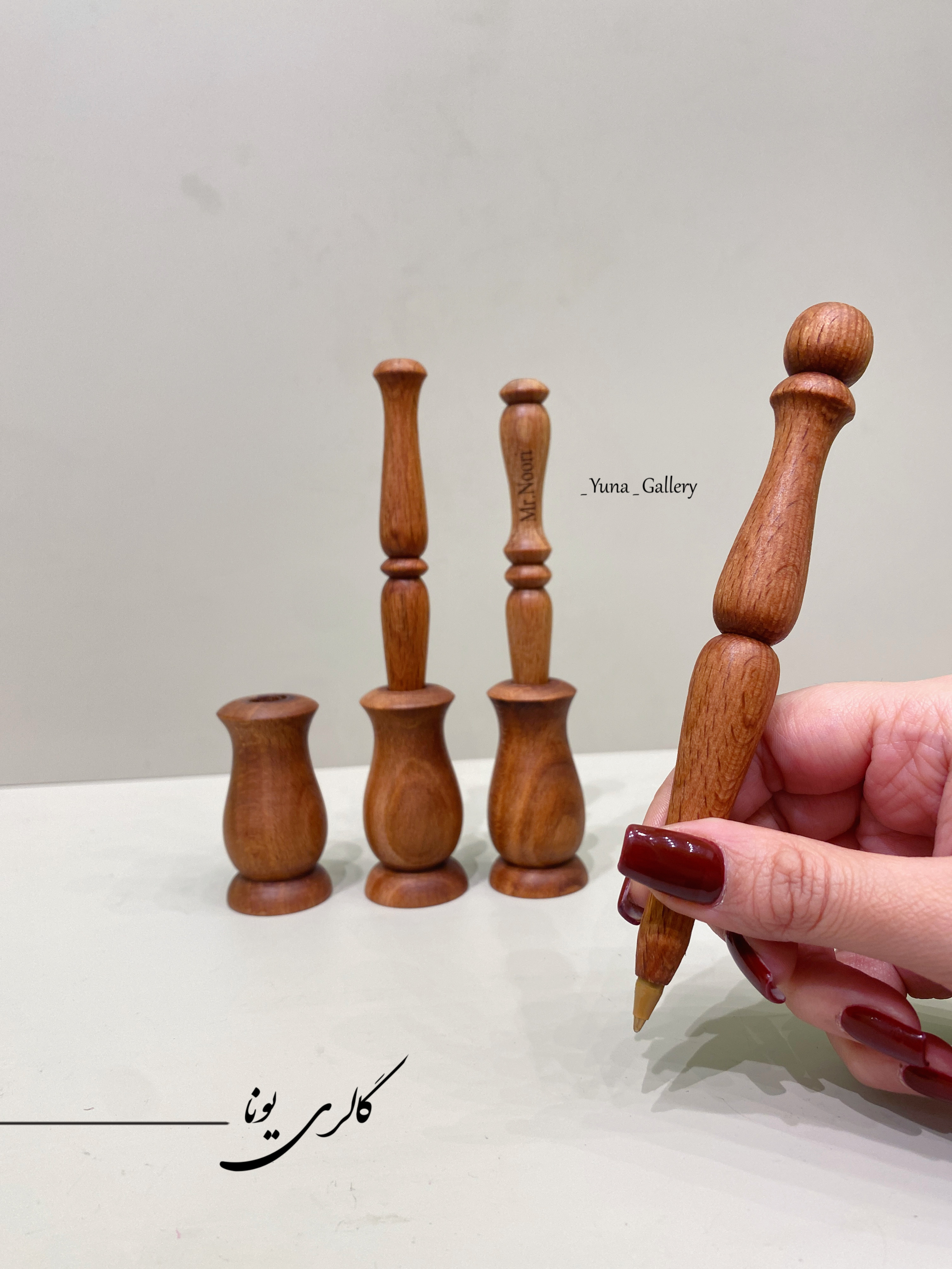 خودکار چوبی و پایه